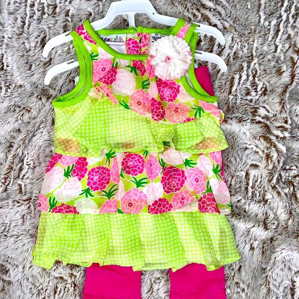 Kids Headquarters Floral Outfit SZ 2t NWT